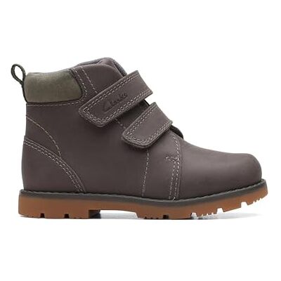 Clarks Heath Strap T Bottes de combat pour garçon, gris, 21 EU - Publicité Clarks Heath Strap T Bottes de combat pour garçon, gris, 21 EU - Publicité