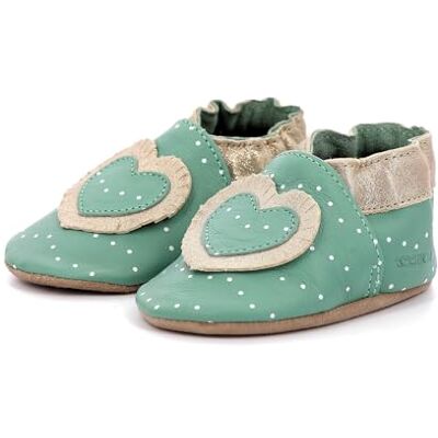 ROBEEZ BABY TINY HEART,CHAUSSON LAYETTE VERT, 23/24 EU - Publicité ROBEEZ BABY TINY HEART,CHAUSSON LAYETTE VERT, 23/24 EU - Publicité