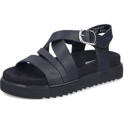 Rieker Sandales compensées pour femme V5663, Noir 00., 40 EU - Publicité Rieker Sandales compensées pour femme V5663, Noir 00., 40 EU - Publicité