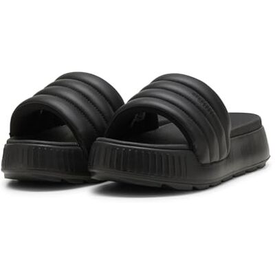 Puma Claquettes matelassées Karmen Femme 39, Black - Publicité Puma Claquettes matelassées Karmen Femme 39, Black - Publicité