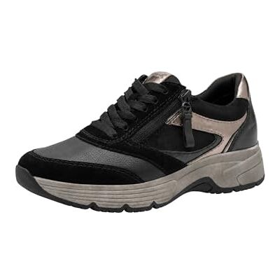 Tamaris Comfort baskets femme plates avec fermeture éclair stretch, Black Comb, 41 EU - Publicité Tamaris Comfort baskets femme plates avec fermeture éclair stretch, Black Comb, 41 EU - Publicité