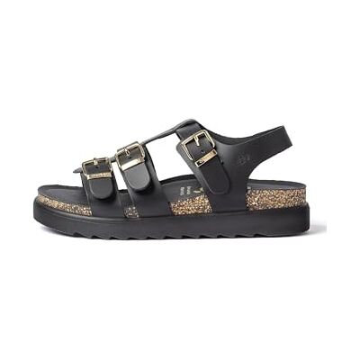 Yokono Sandales compensées TUEZ-114 Noires Chaussures Printemps-été Femme Cuir de Vachette Nappa 4 cm - Publicité Yokono Sandales compensées TUEZ-114 Noires Chaussures Printemps-été Femme Cuir de Vachette Nappa 4 cm - Publicité