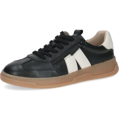 CAPRICE Baskets Basses Femme en Cuir avec Fermeture éclair, Noir (Black Nappa Co), 40 EU - Publicité CAPRICE Baskets Basses Femme en Cuir avec Fermeture éclair, Noir (Black Nappa Co), 40 EU - Publicité