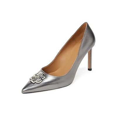 BOSS Femme Janet_Pump90_LMNSBB Pompe, Silver, 39 EU - Publicité BOSS Femme Janet_Pump90_LMNSBB Pompe, Silver, 39 EU - Publicité