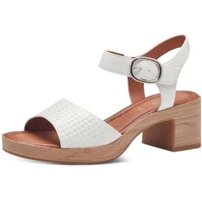 Jana Sandales Femme à Talon avec Fermeture Velcro Vegan, White, 37 EU - Publicité Jana Sandales Femme à Talon avec Fermeture Velcro Vegan, White, 37 EU - Publicité