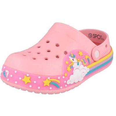 Spot On Sabots pour filles avec motif licorne et lumières H2R695, rose, 25 EU - Publicité Spot On Sabots pour filles avec motif licorne et lumières H2R695, rose, 25 EU - Publicité