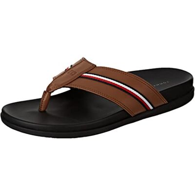 Tommy Hilfiger Sandales Homme Style Tong Leather Toe Post Sandal Cuir, Marron (Winter Cognac), 40 EU - Publicité Tommy Hilfiger Sandales Homme Style Tong Leather Toe Post Sandal Cuir, Marron (Winter Cognac), 40 EU - Publicité
