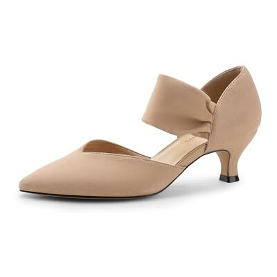 DREAM PAIRS Escarpins à talons bas pour femme Bout fermé pointu À enfiler Pour le travail, les fêtes de mariage, nude, 38 EU - Publicité DREAM PAIRS Escarpins à talons bas pour femme Bout fermé pointu À enfiler Pour le travail, les fêtes de mariage, nude, 38 EU - Publicité