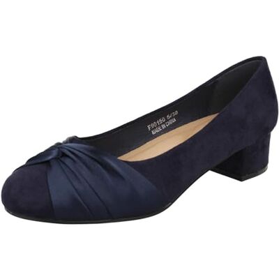 Spot On F9R0150 Escarpins formels à talon carré avec nœud en satin pour femme, bleu marine, 37 EU - Publicité Spot On F9R0150 Escarpins formels à talon carré avec nœud en satin pour femme, bleu marine, 37 EU - Publicité