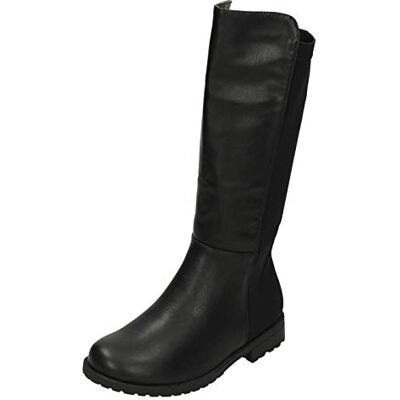 Spot On Bottes mi-hautes à talons pour filles. Noir Noir , 33 EU - Publicité Spot On Bottes mi-hautes à talons pour filles. Noir Noir , 33 EU - Publicité