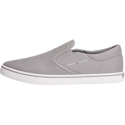 Tommy Hilfiger Chaussures Basses Vulc Core à Enfiler, FM0FM05689, Gris (Universal Grey), Pointure 44 - Publicité Tommy Hilfiger Chaussures Basses Vulc Core à Enfiler, FM0FM05689, Gris (Universal Grey), Pointure 44 - Publicité
