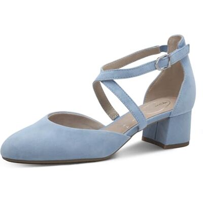 Tamaris Comfort Mary Jane femme cuir avec fermeture velcro, Lt Blue Suede, 38 EU - Publicité Tamaris Comfort Mary Jane femme cuir avec fermeture velcro, Lt Blue Suede, 38 EU - Publicité