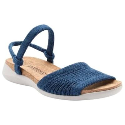 Arcopedico 3821 Arenal Sandales basses en coton avec semelle intérieure en liège naturel et latex, pour une marche ultra confortable, bleu, 41 EU - Publicité Arcopedico 3821 Arenal Sandales basses en coton avec semelle intérieure en liège naturel et latex, pour une marche ultra confortable, bleu, 41 EU - Publicité