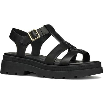 Geox Femme D ADACTER S B Sandale Plate, Black, 36 EU - Publicité Geox Femme D ADACTER S B Sandale Plate, Black, 36 EU - Publicité