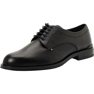 Tommy Hilfiger Chaussures Derby Homme Corporate en Cuir, Noir (Black), 44 - Publicité Tommy Hilfiger Chaussures Derby Homme Corporate en Cuir, Noir (Black), 44 - Publicité