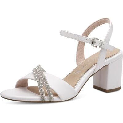 MARCO TOZZI Sandales à talons pour femme , Blanc., 40 EU - Publicité MARCO TOZZI Sandales à talons pour femme , Blanc., 40 EU - Publicité