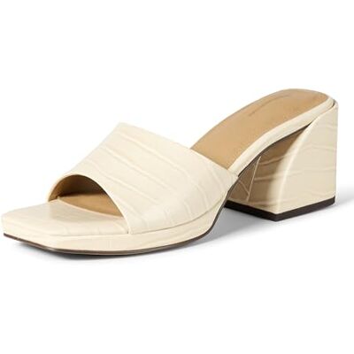 Amazon Essentials Platform Mule Sandals Femme, Faux Crocodile Crème, 44.5 EU - Publicité Amazon Essentials Platform Mule Sandals Femme, Faux Crocodile Crème, 44.5 EU - Publicité