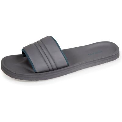 Isotoner Mules Claquettes Homme très Confortables, Bandeau coloré, 42, Gris - Publicité Isotoner Mules Claquettes Homme très Confortables, Bandeau coloré, 42, Gris - Publicité