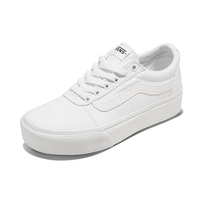 Vans Ward Platform, Sneaker Basse Femme, Blanc Canvas White, 42.5 EU - Publicité Vans Ward Platform, Sneaker Basse Femme, Blanc Canvas White, 42.5 EU - Publicité