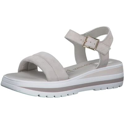 MARCO TOZZI Femme Damen Sandale cale, Pebble, 38 EU - Publicité MARCO TOZZI Femme Damen Sandale cale, Pebble, 38 EU - Publicité