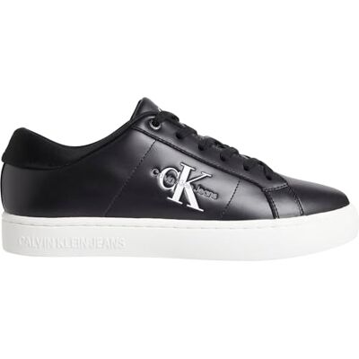 Calvin Klein Baskets Cupsole Homme Cuir, Noir (Black/Bright White), 40 - Publicité Calvin Klein Baskets Cupsole Homme Cuir, Noir (Black/Bright White), 40 - Publicité