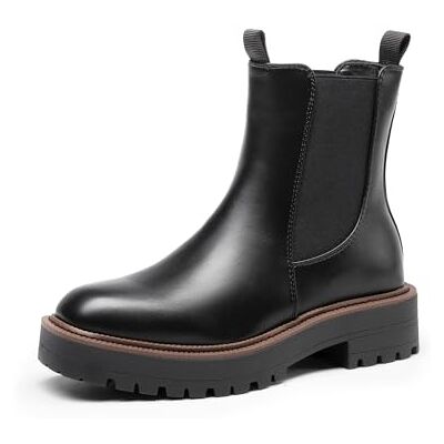 DREAM PAIRS Bottes Femme Chelsea Confortables à Talon Bas Chaussures à Enfiler Style Classique Bottines à Cheville pour Automne Hiver,Size 36.5,Noir-PU,SDAB2412W - Publicité DREAM PAIRS Bottes Femme Chelsea Confortables à Talon Bas Chaussures à Enfiler Style Classique Bottines à Cheville pour Automne Hiver,Size 36.5,Noir-PU,SDAB2412W - Publicité