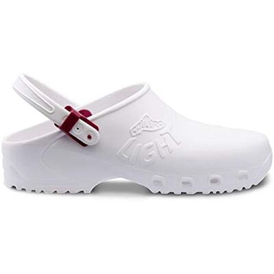 Calzuro Light Sabots sanitaires professionnels CE, blanc, vert, lilas, rose, orange, bleu, noir Blanc Blanc, 37 EU EU - Publicité Calzuro Light Sabots sanitaires professionnels CE, blanc, vert, lilas, rose, orange, bleu, noir Blanc Blanc, 37 EU EU - Publicité