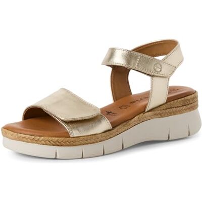 Tamaris Sandales pour femme, sandales pour femme, lit de pied touchit, Doré clair métallisé, 37 EU - Publicité Tamaris Sandales pour femme, sandales pour femme, lit de pied touchit, Doré clair métallisé, 37 EU - Publicité