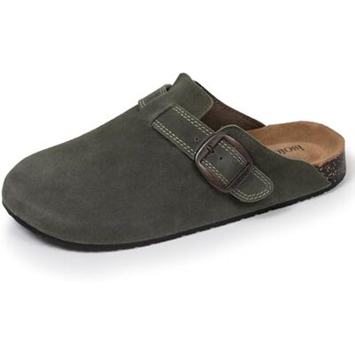 Isotoner Sabots Femme Semelle intérieure Cuir Extra-Flex Patch Talon Confort, 40, Kaki - Publicité Isotoner Sabots Femme Semelle intérieure Cuir Extra-Flex Patch Talon Confort, 40, Kaki - Publicité