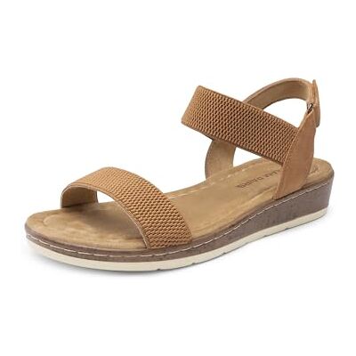 DREAM PAIRS Sandales à Semelles Compensées Décontractées pour Femme Elégantes Sandale d’été Légère,Size 40.5,Chameau,DWUMFS2525 - Publicité DREAM PAIRS Sandales à Semelles Compensées Décontractées pour Femme Elégantes Sandale d’été Légère,Size 40.5,Chameau,DWUMFS2525 - Publicité