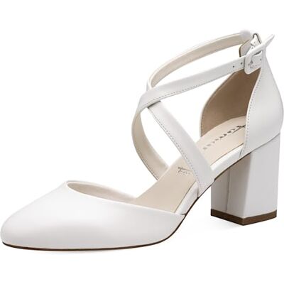 Tamaris Escarpins végétaliens élégants pour Femme, Blanc Mat, 40 EU - Publicité Tamaris Escarpins végétaliens élégants pour Femme, Blanc Mat, 40 EU - Publicité