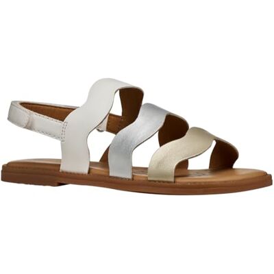Geox J Sandal Karly Girl, Blanc/Argent, 29 EU - Publicité Geox J Sandal Karly Girl, Blanc/Argent, 29 EU - Publicité