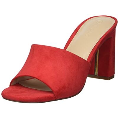 The Drop Pattie Mules à haut talon bloc pour Femme, Rouge, 38.5 EU - Publicité The Drop Pattie Mules à haut talon bloc pour Femme, Rouge, 38.5 EU - Publicité