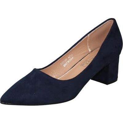 Spot On Escarpins à talon carré et bout pointu pour femme F90127, bleu marine, 38 EU - Publicité Spot On Escarpins à talon carré et bout pointu pour femme F90127, bleu marine, 38 EU - Publicité