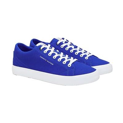 Tommy Hilfiger Homme Baskets Vulcanisées Core Low Canvas Chaussures, Bleu (Ultra Blue), 40 EU - Publicité Tommy Hilfiger Homme Baskets Vulcanisées Core Low Canvas Chaussures, Bleu (Ultra Blue), 40 EU - Publicité