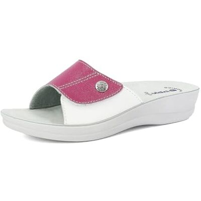 inblu Sandales à Bande colorée pour Femme avec Fermeture réglable en Velcro, Plantaire Anatomique, du 35 au 41 Glissante, Fuchsia, 37 EU - Publicité inblu Sandales à Bande colorée pour Femme avec Fermeture réglable en Velcro, Plantaire Anatomique, du 35 au 41 Glissante, Fuchsia, 37 EU - Publicité