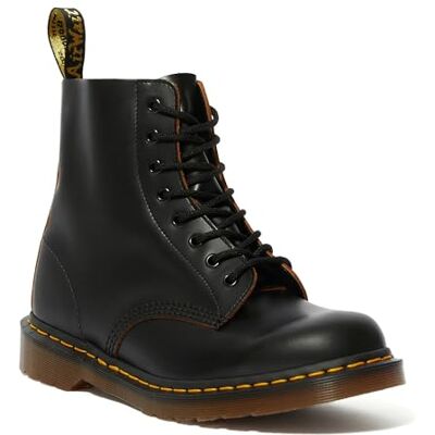 Dr. Martens 1460z Vintage 8 Eye Boot Black, Derby Homme, Noir (Smooth), 45 - Publicité Dr. Martens 1460z Vintage 8 Eye Boot Black, Derby Homme, Noir (Smooth), 45 - Publicité