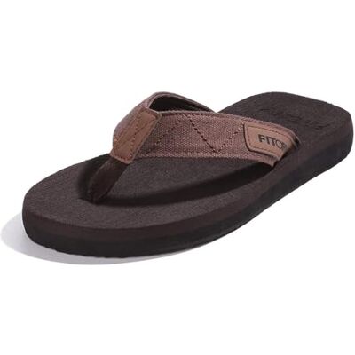 FITORY Tongs Homme Adulte Été Flip Flop Plates Antidérapantes pour Plage/Piscine Sandales Marron Taille 42 EU - Publicité FITORY Tongs Homme Adulte Été Flip Flop Plates Antidérapantes pour Plage/Piscine Sandales Marron Taille 42 EU - Publicité