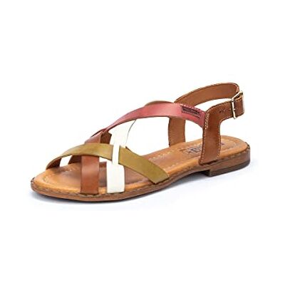 Pikolinos Sandales plates en Cuir ALGAR pour Femme Color BRANDY - Publicité Pikolinos Sandales plates en Cuir ALGAR pour Femme Color BRANDY - Publicité