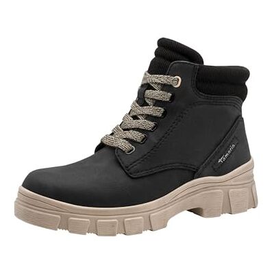 Tamaris Femme Damen Lace Boot Flat Bottine, Noir, 36 EU - Publicité Tamaris Femme Damen Lace Boot Flat Bottine, Noir, 36 EU - Publicité