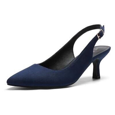 DREAM PAIRS Escarpins Femme avec Petits Talons Slingback Élégantes Chaussure à Talon Confortable et Classique,Size 37,Marine-Daim-1,SDPU2444W - Publicité DREAM PAIRS Escarpins Femme avec Petits Talons Slingback Élégantes Chaussure à Talon Confortable et Classique,Size 37,Marine-Daim-1,SDPU2444W - Publicité