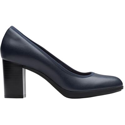 Clarks Bayla Carly Womens Navy Leather, 4 - Publicité Clarks Bayla Carly Womens Navy Leather, 4 - Publicité