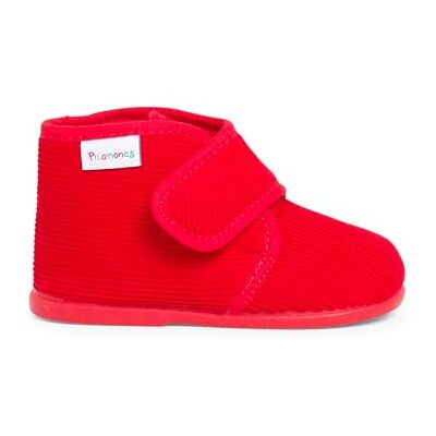 Pisamonas Chaussons en Velours Côtelé À Scratch Taille 26 Couleur Rouge - Publicité Pisamonas Chaussons en Velours Côtelé À Scratch Taille 26 Couleur Rouge - Publicité