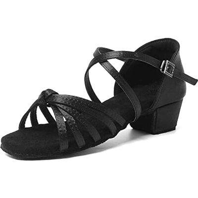YKXLM Femme&Fille Chaussons de Danse Latine Standard Salle De Bal Chaussures avec Talon 3.5CM,203,Noir,EU 37.5 - Publicité YKXLM Femme&Fille Chaussons de Danse Latine Standard Salle De Bal Chaussures avec Talon 3.5CM,203,Noir,EU 37.5 - Publicité