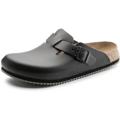 Birkenstock Boston Sabots en cuir – Super semelle extérieure (48.0 R) - Publicité Birkenstock Boston Sabots en cuir – Super semelle extérieure (48.0 R) - Publicité