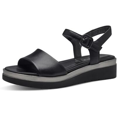 Tamaris Comfort sandales plates femme cuir avec fermeture velcro, Black, 40 EU - Publicité Tamaris Comfort sandales plates femme cuir avec fermeture velcro, Black, 40 EU - Publicité