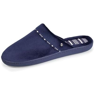 Isotoner Chaussons pantoufles Mules femme ultra confort, 38, marine - Publicité Isotoner Chaussons pantoufles Mules femme ultra confort, 38, marine - Publicité