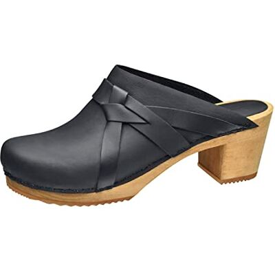 Sanita Manuella Sabot original fait main en cuir avec semelle en bois pour femme, Noir , 40 EU - Publicité Sanita Manuella Sabot original fait main en cuir avec semelle en bois pour femme, Noir , 40 EU - Publicité