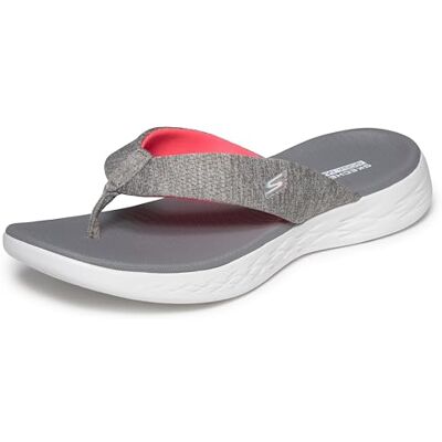 Skechers Women's On-The-go 600-15304 Flip-Flop, Gris/rose, 37 EU - Publicité Skechers Women's On-The-go 600-15304 Flip-Flop, Gris/rose, 37 EU - Publicité