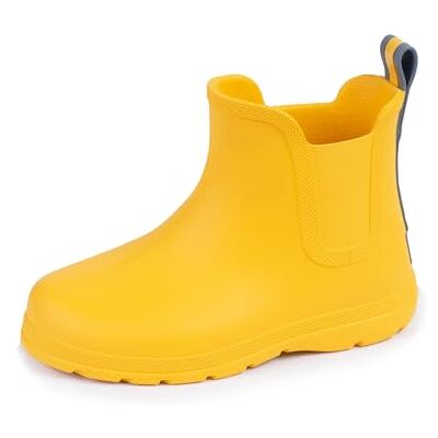 Isotoner Bottes de pluie mixte enfant basses, technologie everywear, confortables, résistantes et légères, 31/32, jaune - Publicité Isotoner Bottes de pluie mixte enfant basses, technologie everywear, confortables, résistantes et légères, 31/32, jaune - Publicité